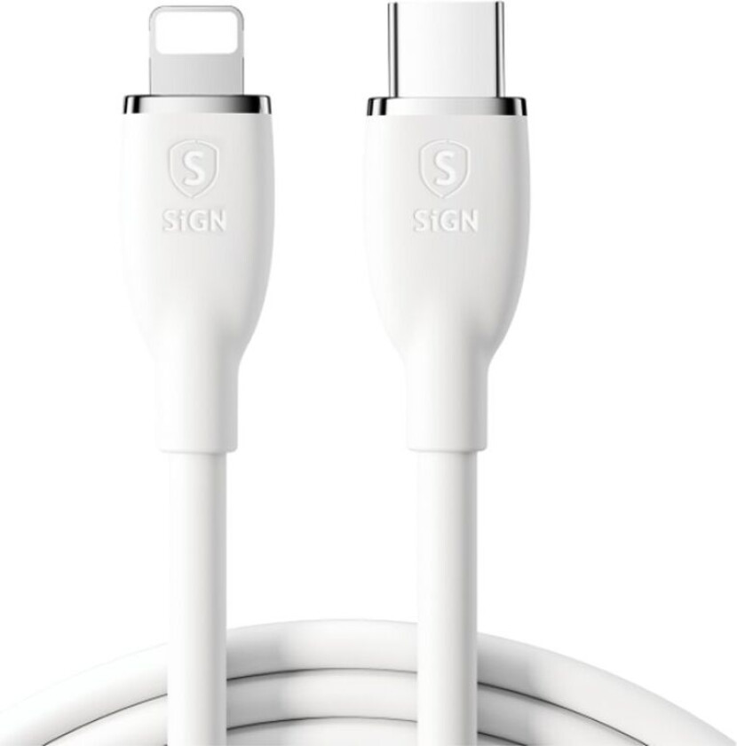 USB-C til Lightning-kabel 30W, 1,2m - Hvit