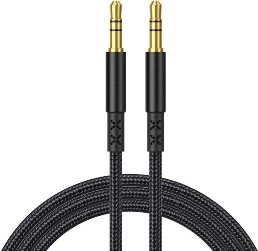 AUX Bilstereolydkabel 1m - Svart