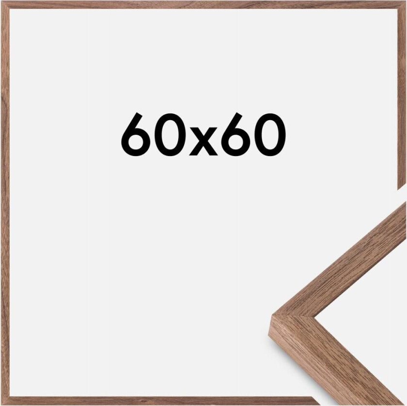 Focus Ramme Soul Walnut Veneer Akrylglass 60x60 Cm