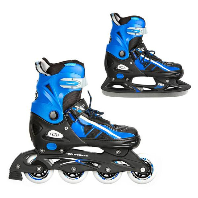 2 i 1 skøyter/rollerblades WORKER Lumine - str 29-43