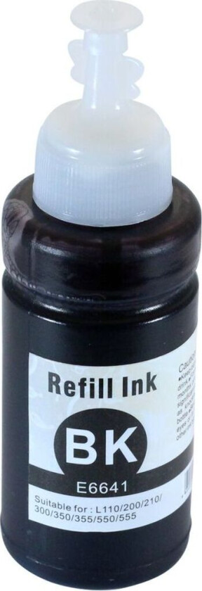 Kompatibel med T6641 Blekkpatron svart for Epson