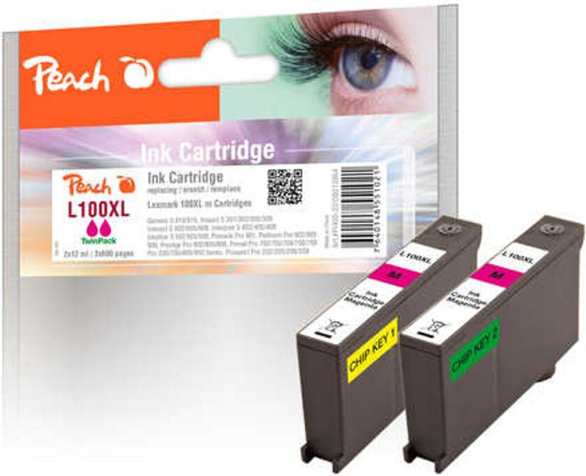 Kompatibel med 14N0901E (100xl) Blekkpatron magenta for Lexmark