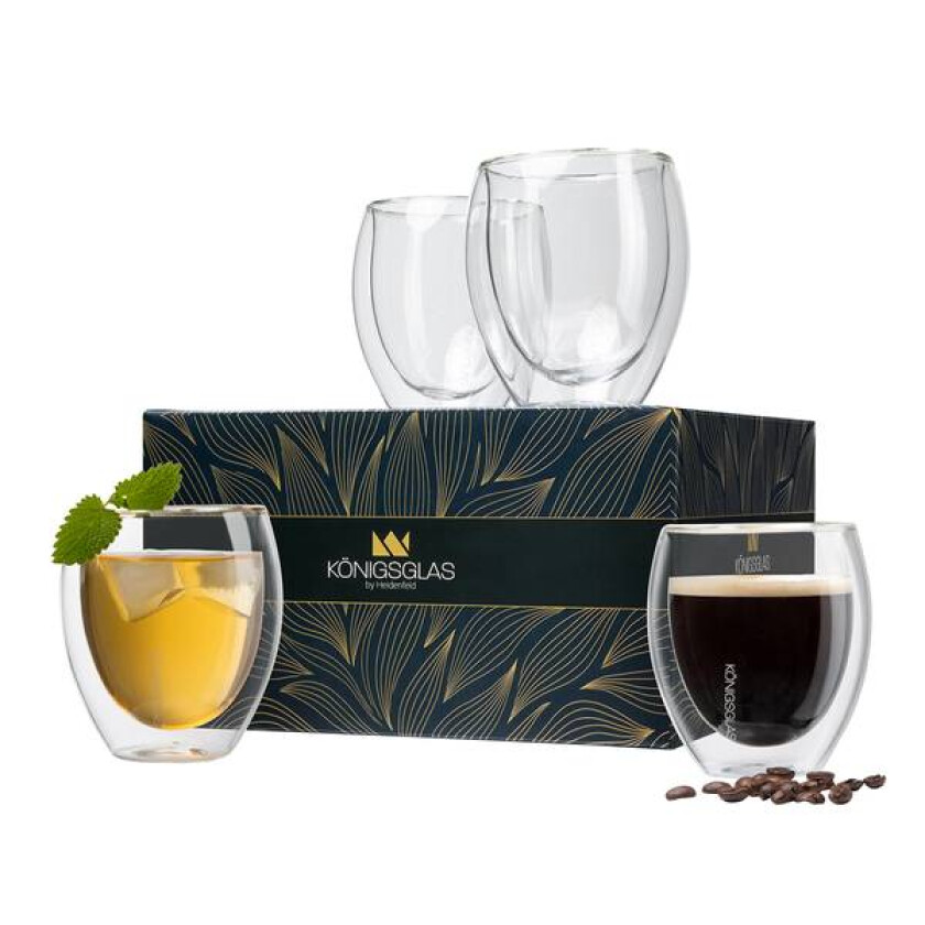 Te og kaffeglass 4 stk - termoglass