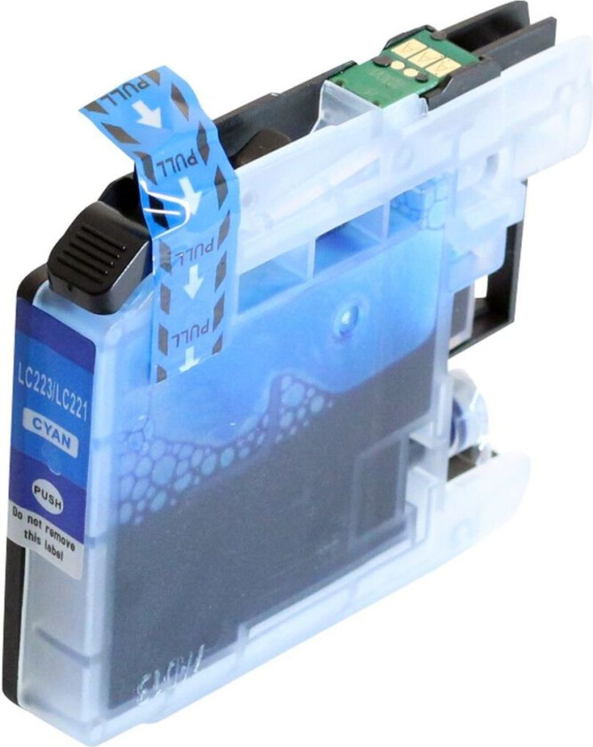 Kompatibel med LC225C Blekkpatron cyan for Brother, 550 sider