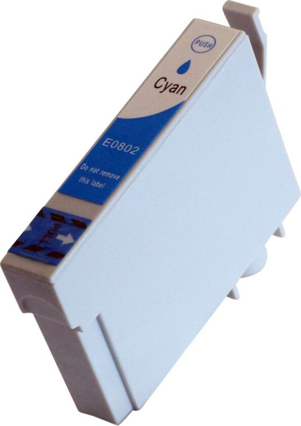 Kompatibel med T0802 Blekkpatron cyan for Epson