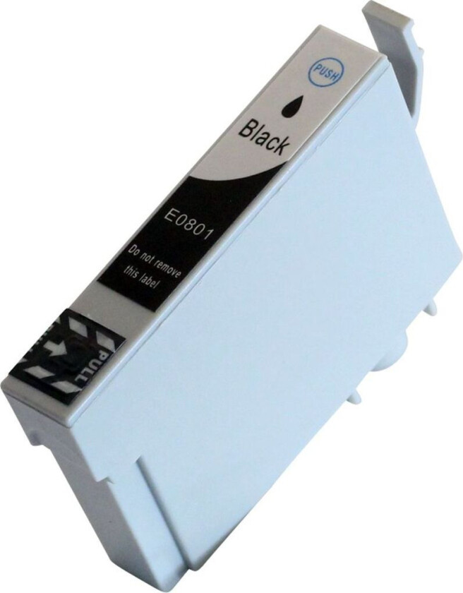 Kompatibel med T0801 Blekkpatron svart for Epson