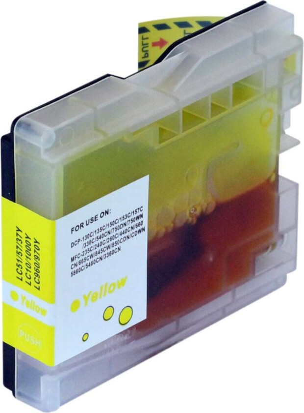 Kompatibel med LC1000Y Blekkpatron gul for Brother