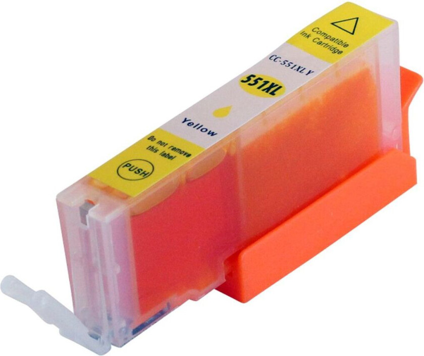 Kompatibel med CLI-551Y Blekkpatron gul for Canon