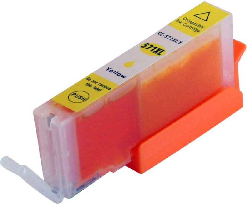 Kompatibel med CLI-571Y Blekkpatron gul for Canon