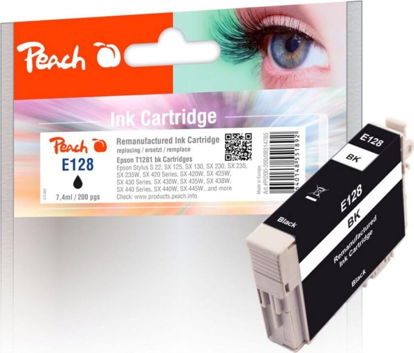 Kompatibel med T1281 Blekkpatron svart for Epson