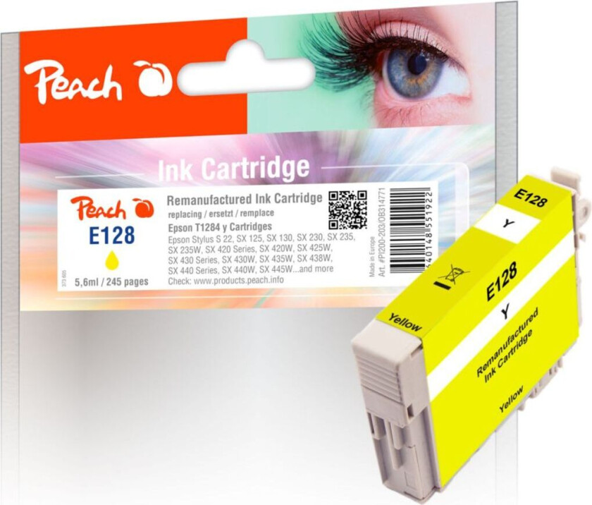 Kompatibel med T1284 Blekkpatron gul for Epson