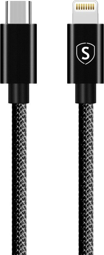 USB-C til Lightning kabel 20W, 0.25m - Svart