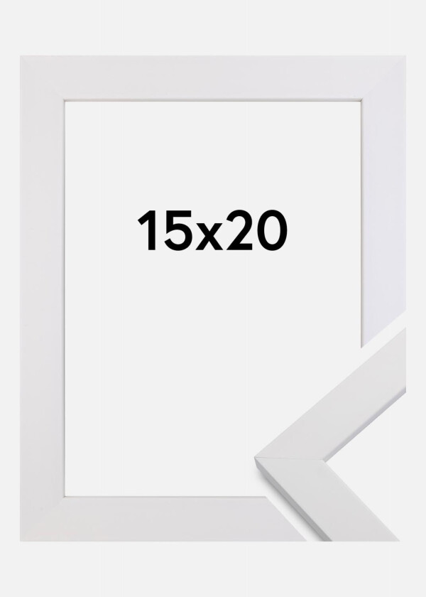 Ramme White Wood 15x20 Cm