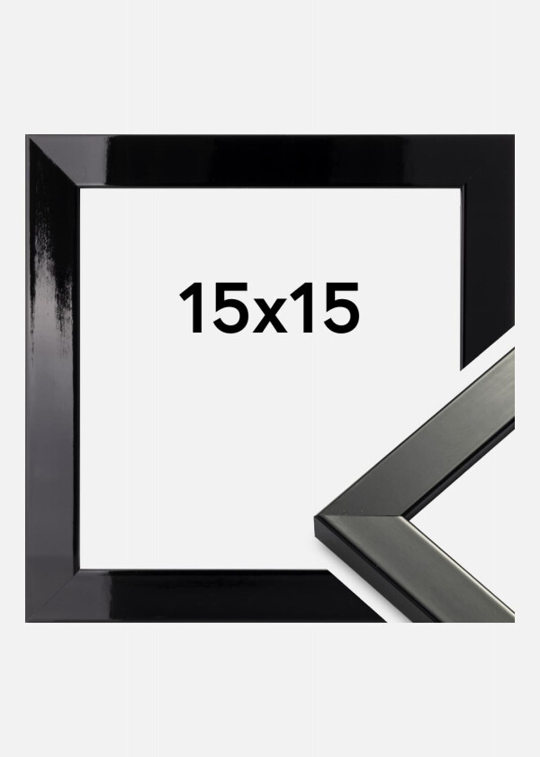 Ramme Uppsala Svart Høyglans 15x15 Cm