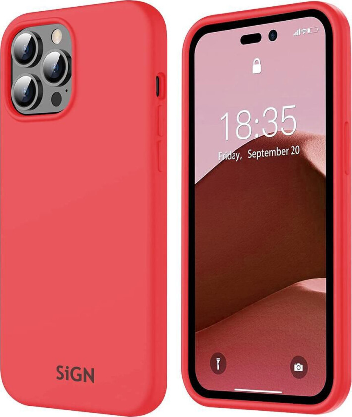 Liquid Silicone Case til iPhone 14 Pro Max - Watermelon Rød