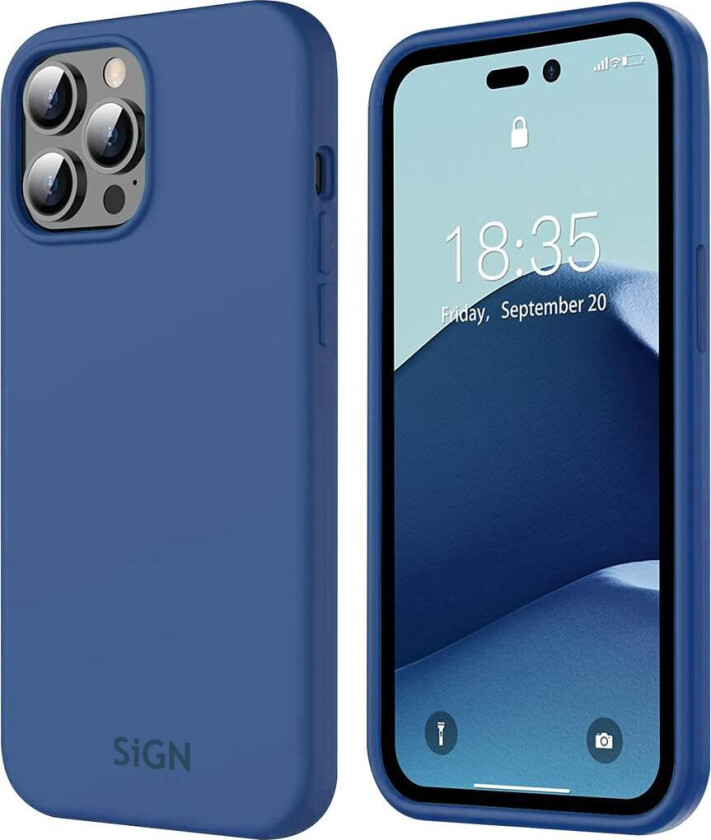 Liquid Silicone Case til iPhone 14 Pro Max - Sea Blå