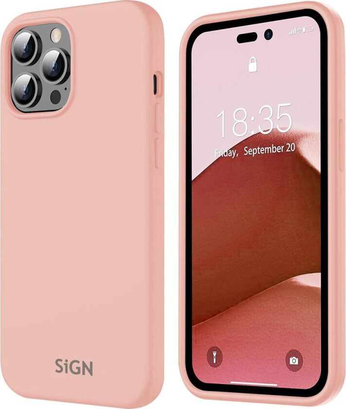 Liquid Silicone Case til iPhone 14 Pro Max - Sand Rosa