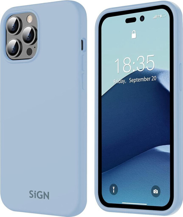 Liquid Silicone Case til iPhone 14 Pro Max - Safir Blå