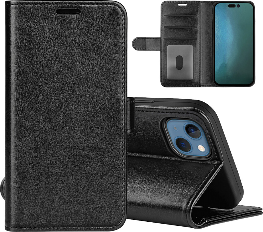 Lommeboketui for iPhone 14 Plus - Svart