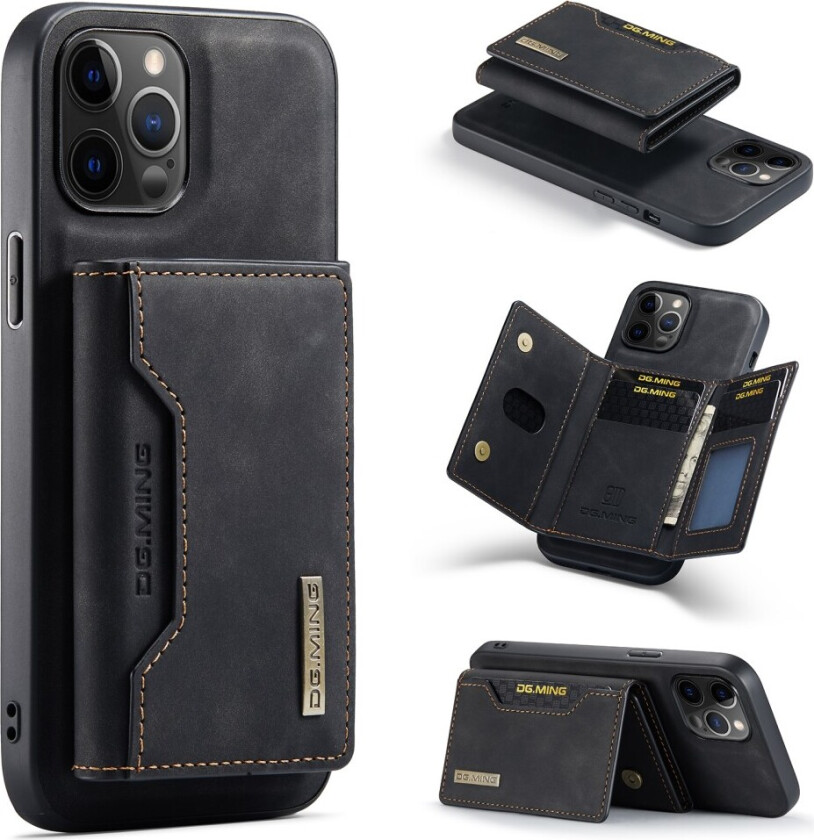 DG.MING M2 Magnetic Lommebokdeksel til iPhone 13 Pro - Svart