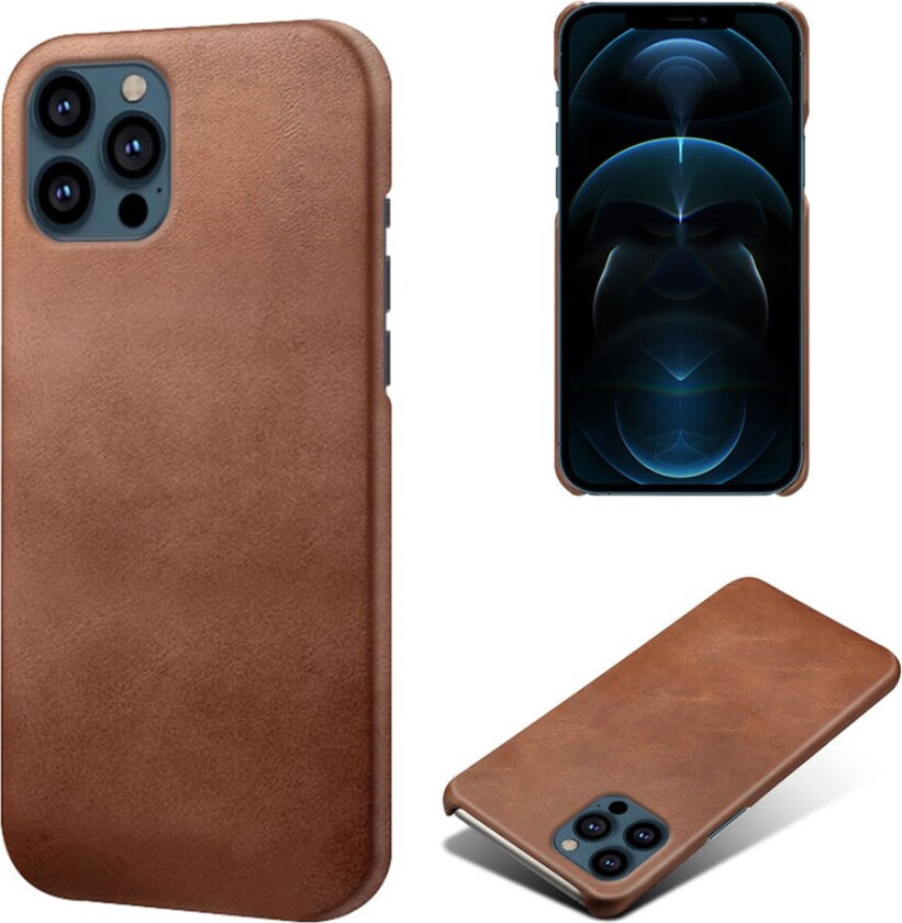 KSQ PU Skinn Deksel til iPhone 13 Pro - Brun