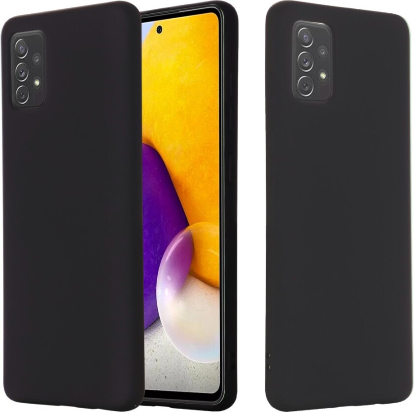 Liquid Silicone Deksel for Samsung Galaxy A72 5G - Svart