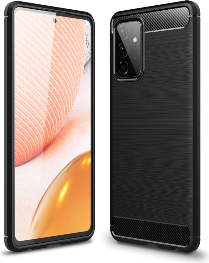 Carbon Fiber Deksel for Samsung Galaxy A72 5G - Svart