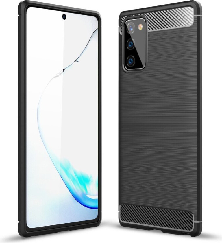 Carbon Fiber Deksel for Samsung Galaxy Note 20 - Svart