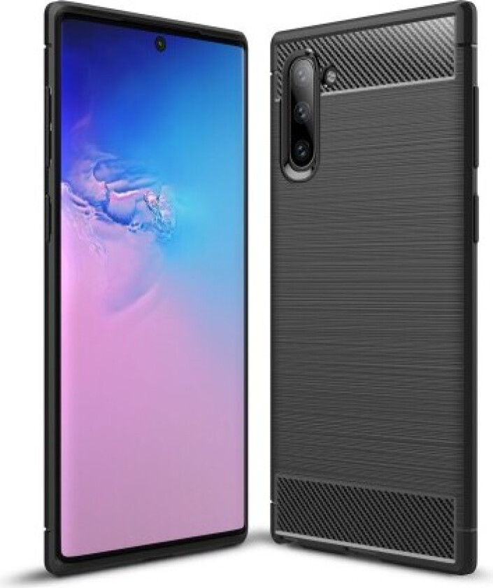 Carbon Fiber Deksel for Samsung Galaxy Note 10 - Svart