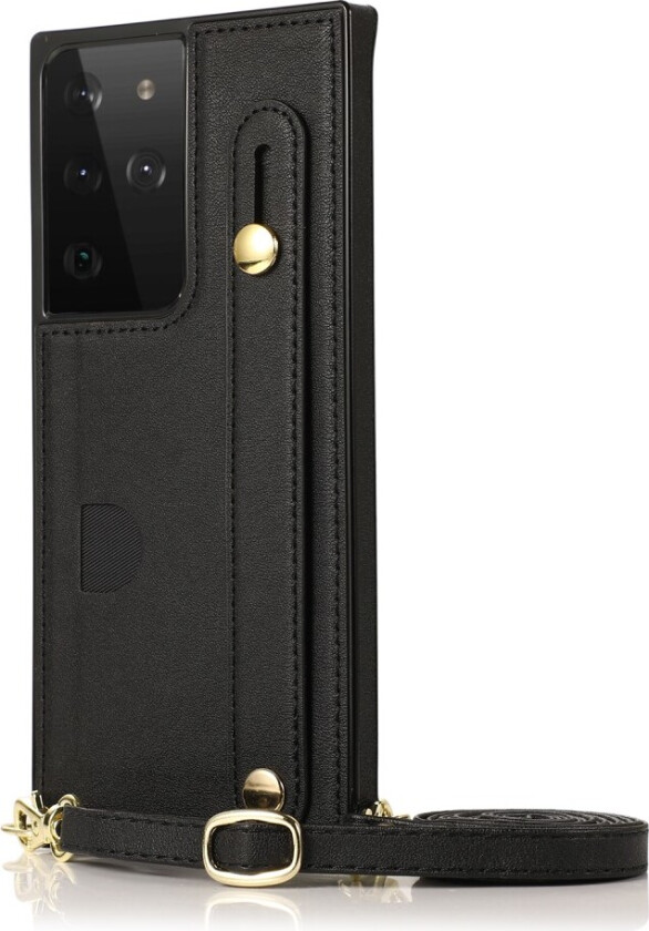 Deksel med Kortholder for Samsung Galaxy S21 Ultra - Svart