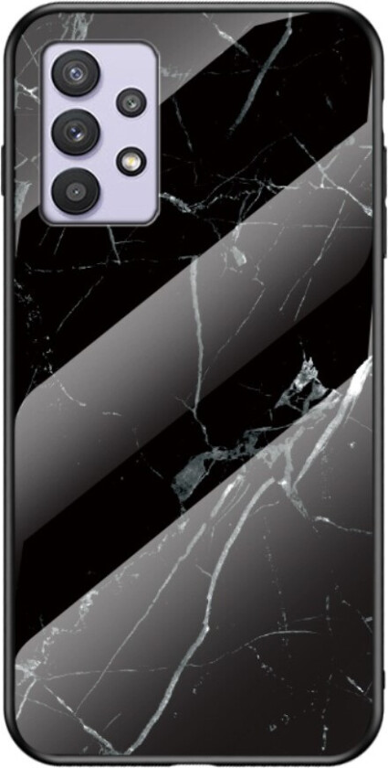 Deksel Herdet Glass til Samsung Galaxy A32 5G - Svart Marmor