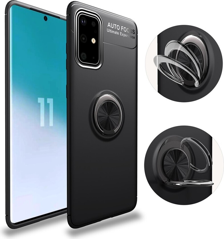 Deksel med Ringholder for Samsung Galaxy S20 FE - Svart