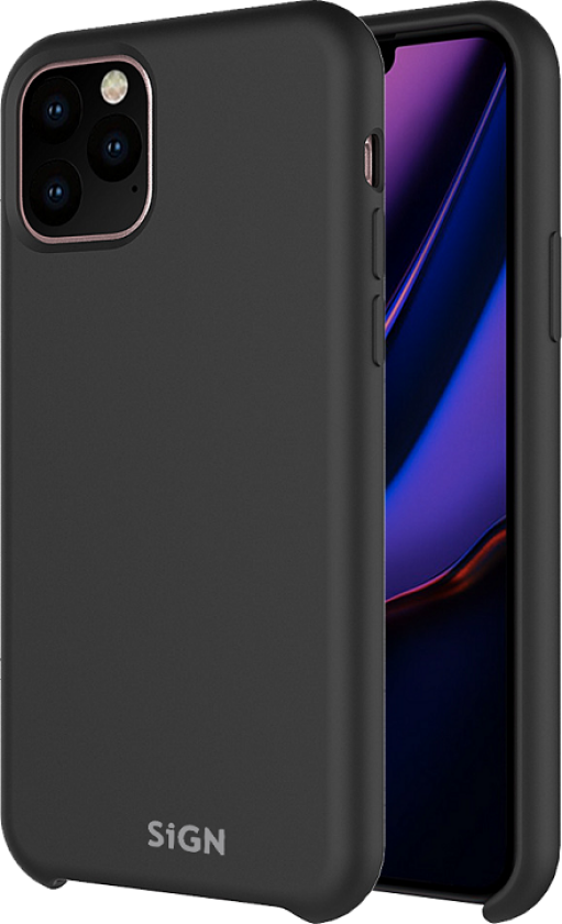 Liquid Silicone Case for iPhone 12/12 Pro - Svart