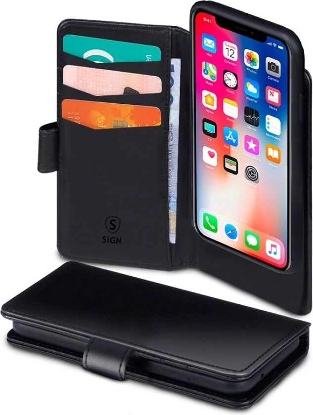 Lommeboketui 2-in-1 for iPhone 11 & XR - Svart
