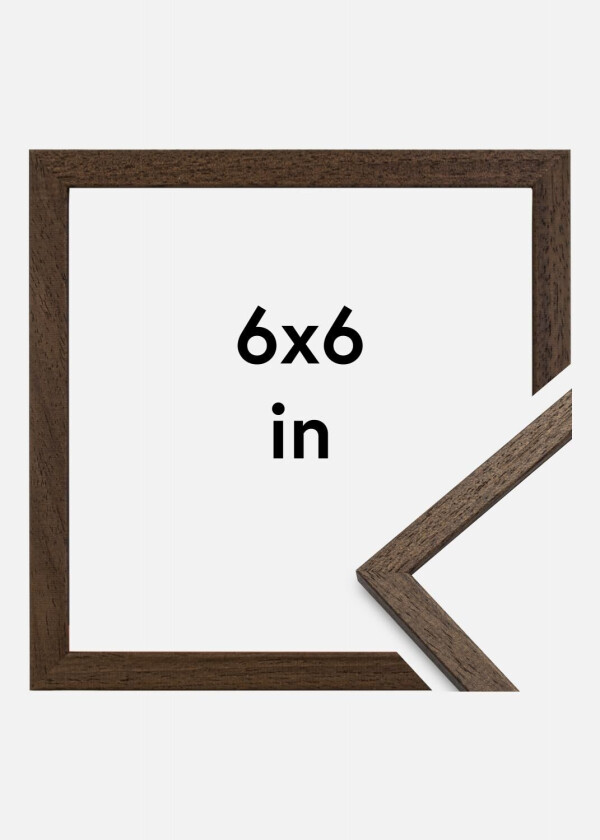 Ramme Edsbyn Akrylglass Valnøtt 6x6 Inches (15,24x15,24 Cm)