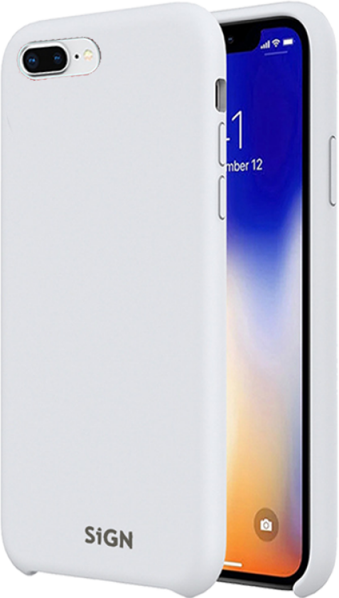 Liquid Silicone Case for iPhone 7 & 8 Plus - Hvit