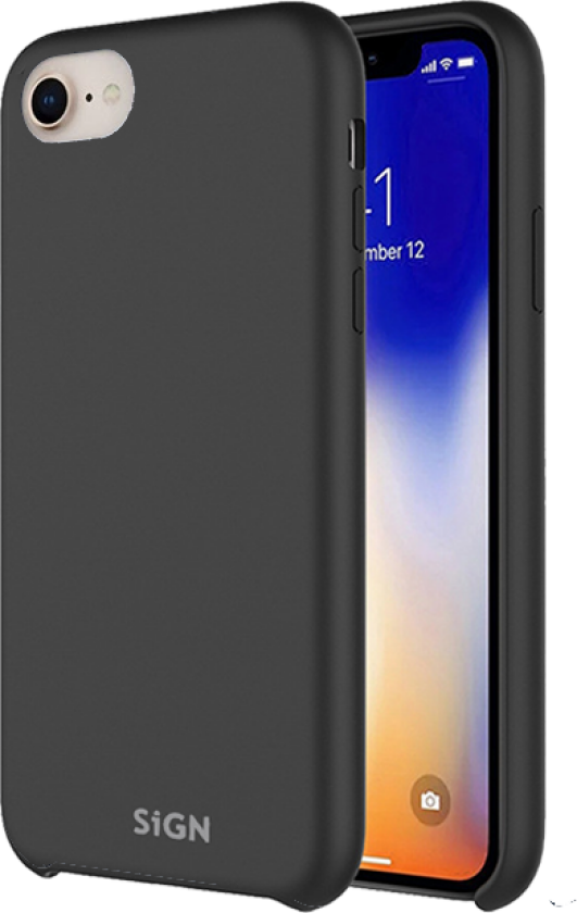 Liquid Silicone Case for iPhone 7/8/SE 2020/SE 2022 - Svart