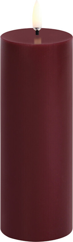- Søyle Stearinlys LED 5,8x15,2 cm Wine Rød/Smooth Lighting