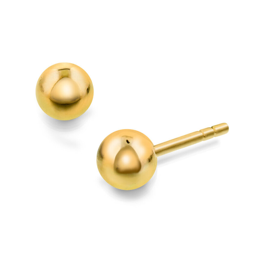 , Øredobber i 585 gult gull kule