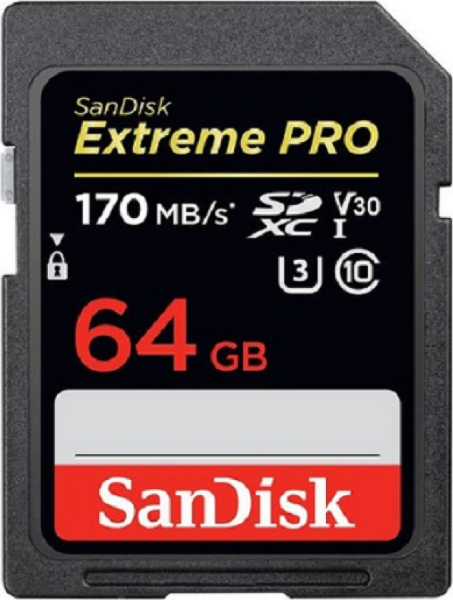 SanDisk Extreme Pro Minneskort SDXC 64GB 170MB-s UHS-I V30 4K