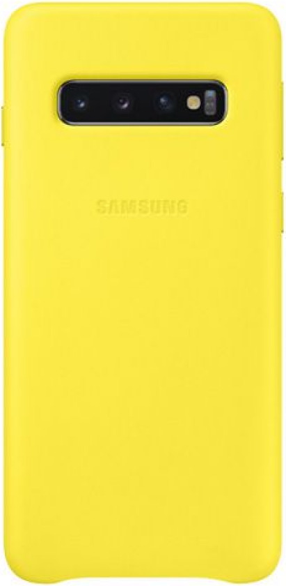 Leather Cover for Galaxy S10 - Gul