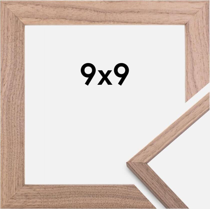 Ramme Edsbyn Lys Valnøtt 9x9 Cm