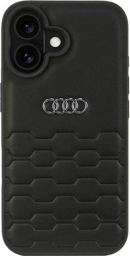 Audi Audi Synthetic Leather Iphone 16 6.1" Czarny/Black Hardcase Au-Tpupcip16-Gt/D2-Bk