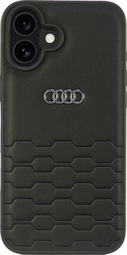 Audi Audi Synthetic Leather Iphone 16 Plus 6.7" Czarny/Black Hardcase Au-Tpupcip16m-Gt/D2-Bk
