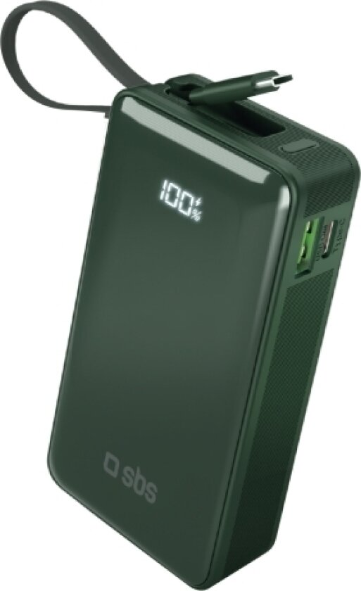 Powerbank Sbs 10000Mah, 20W, Lcd, Integrated Cable, alias