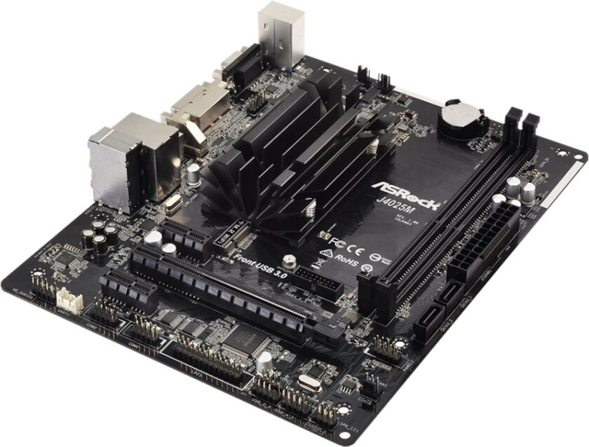Asrock J4025m - Hovedkort - Mikro Atx - Intel Celeron J4025 - Usb 3.2 Gen 1 - Gigabit Lan - Innbygd Grafikk - Hd-Lyd (8-Kanalers)