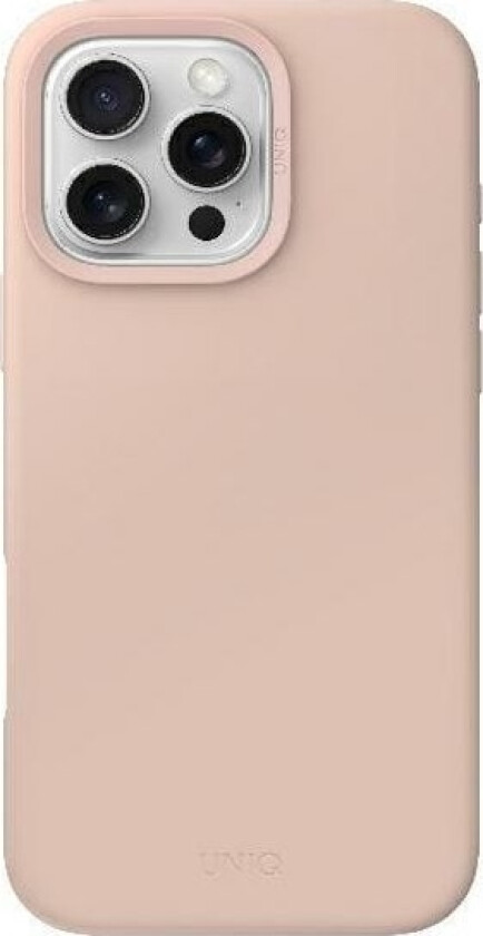 Apple Iphone 16 Pro Uniq Lino Hue Magclick Charging Blush Telefondeksel I Rosa Farge