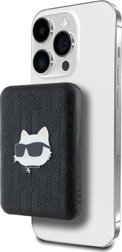 Powerbank Induksjon Klpb5fpgkschhk 16W 5000Mah Svart Farge Choupette Head Pin Magsafe