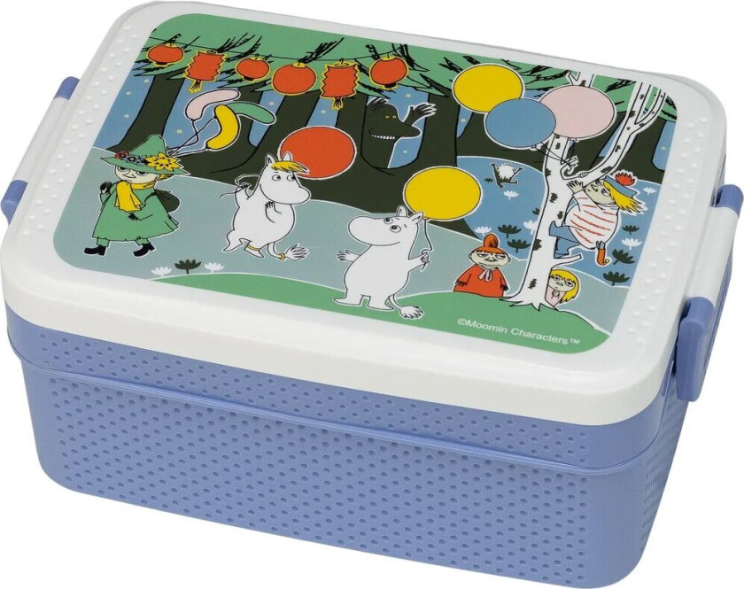 Mummi Festligheter matboks 8x18,5 cm Blå-hvit