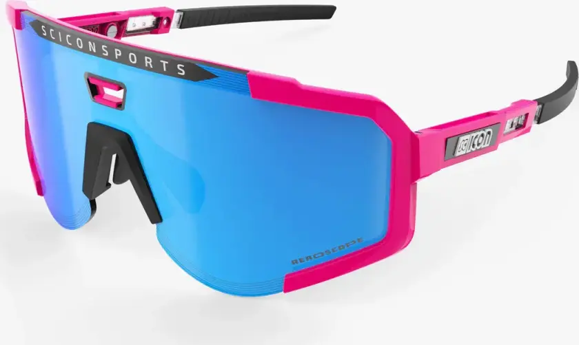 Aeroscope sykkelbriller pink fluo/multimirror blue